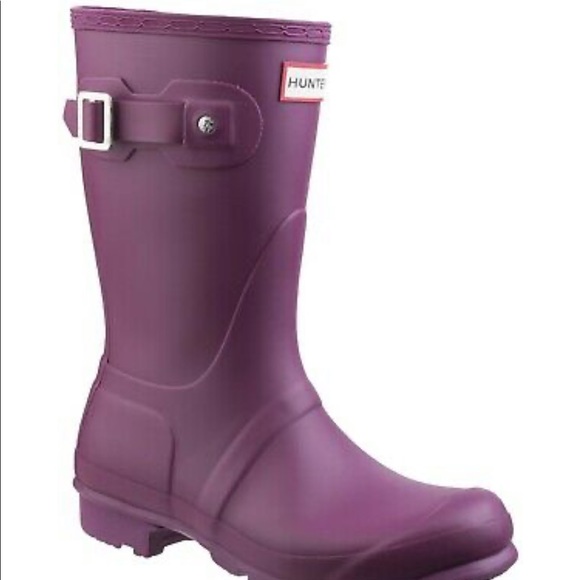 purple hunter wellies